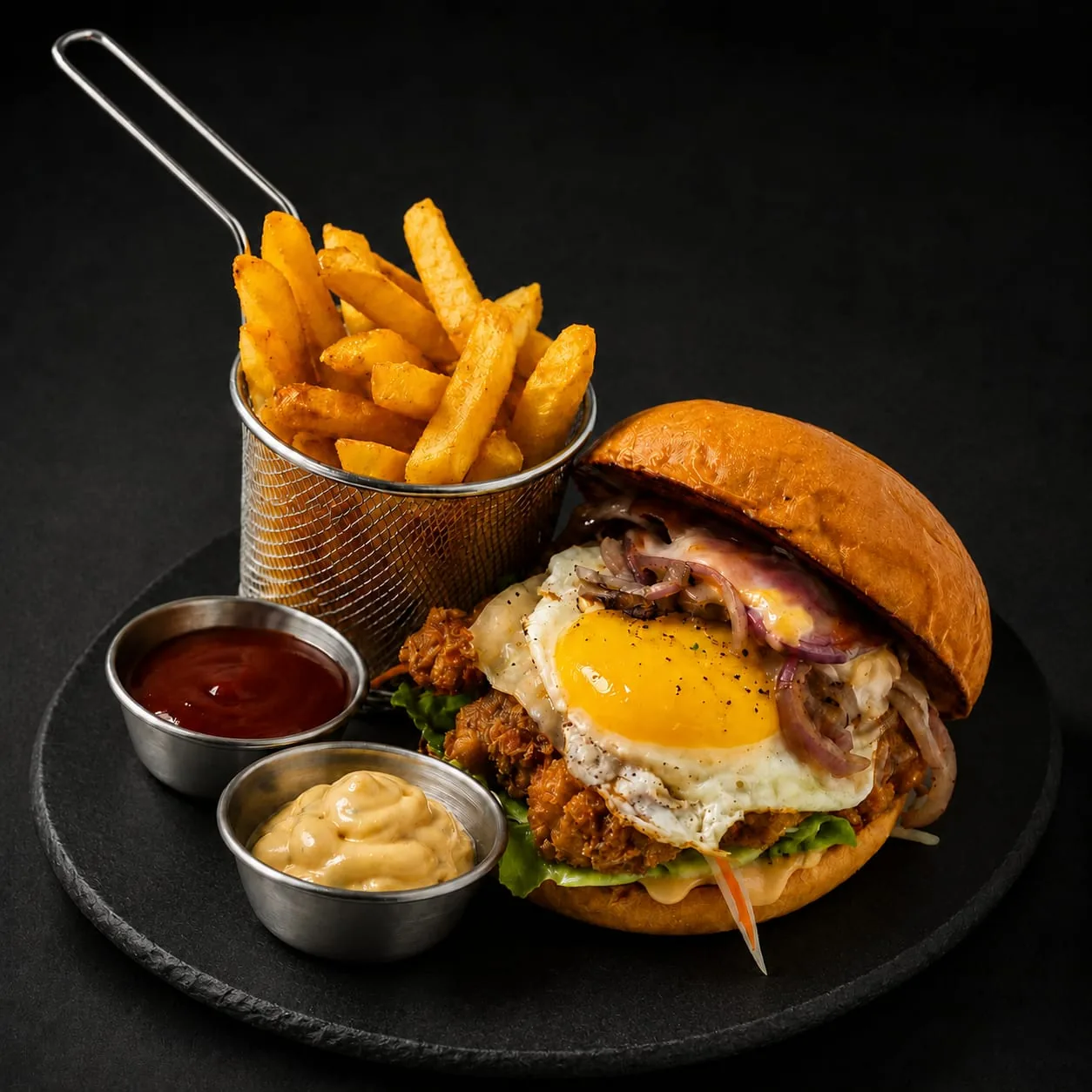 Crispy chicken burger from ChaZa
